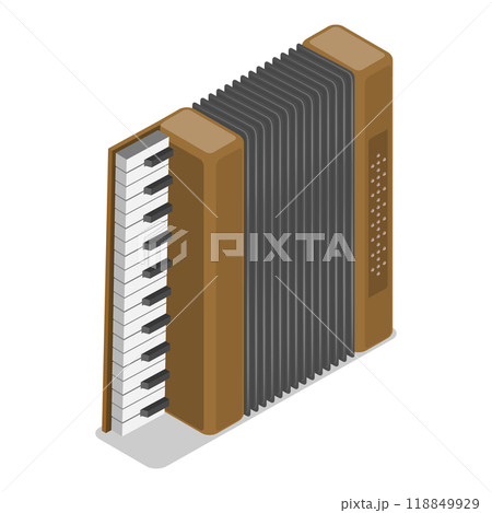 3D Isometric Flat  Set of Country Music. Item 2 118849929