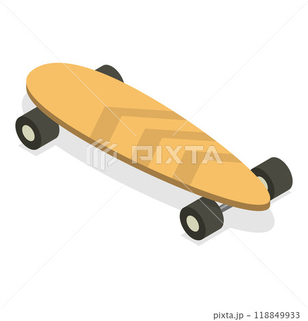 3D Isometric Flat  Set of Skateboards. Item 1 118849933