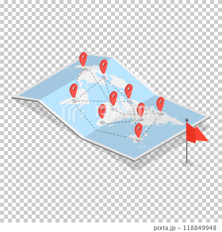 3D Isometric Flat Set of Navigation Items. Item 6 3D Isometric Flat Set of Navigation Items. Item 6 118849948