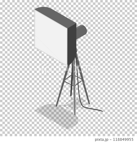 3D Isometric Flat Set of Photo Studio Equipment Items. Item 3 3D Isometric Flat Set of Photo Studio Equipment Items. Item 3 118849955
