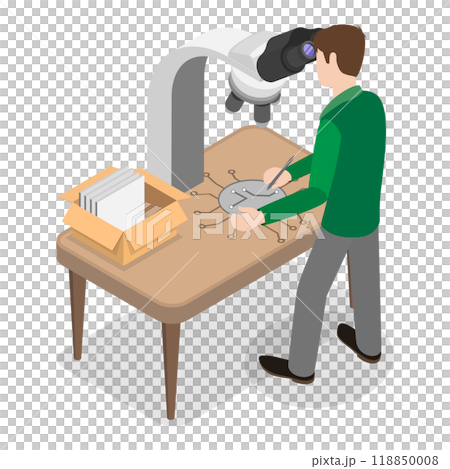 3D Isometric Flat  Illustration of Electronic Devices Manufacturing. Item 3 118850008