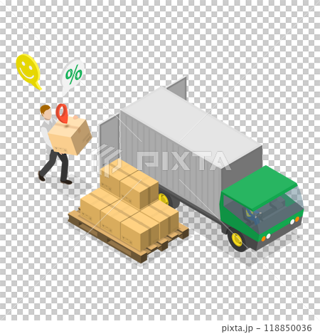3D Isometric Flat  Illustration of Trading Strategies. Item 5 118850036