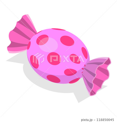 3D Isometric Flat Set of Candies. Item 3 3D Isometric Flat Set of Candies. Item 3 118850045