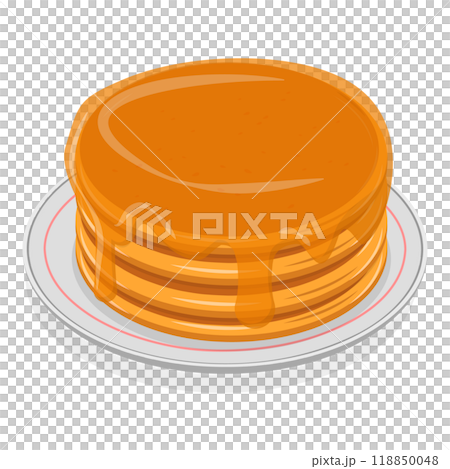 3D Isometric Flat  Set of Maple Syrup. Item 3 118850048