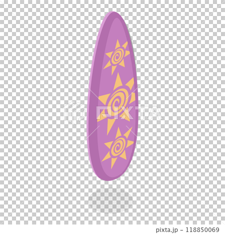 3D Isometric Flat Set of Surfboards. Item 6のイラスト素材 [118850069] - PIXTA
