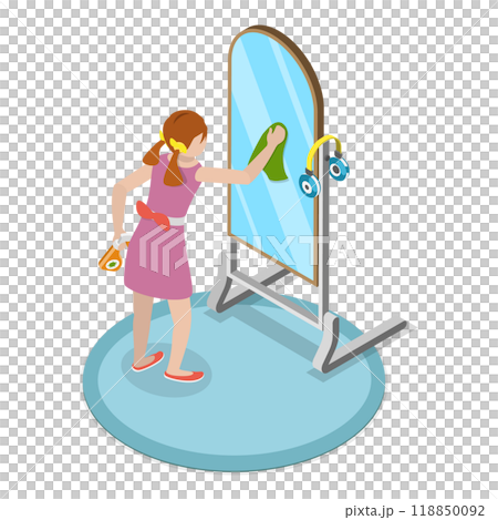 3D Isometric Flat Set of Family Household Activities. Item 6 3D Isometric Flat Set of Family Household Activities. Item 6 118850092
