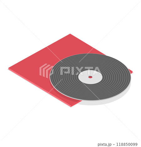 3D Isometric Flat  Set of Vinyl Plates. Item 2 118850099