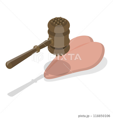 3D Isometric Flat  Illustration of How To Prepare Chicken Schnitzel. Item 1 3D Isometric Flat  Illustration of How To Prepare Chicken Schnitzel. Item 1 118850106