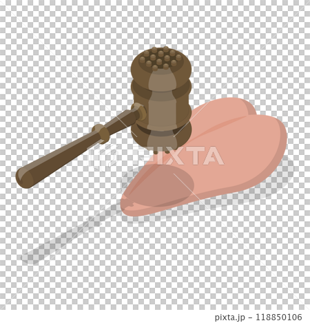 3D Isometric Flat  Illustration of How To Prepare Chicken Schnitzel. Item 1 3D Isometric Flat  Illustration of How To Prepare Chicken Schnitzel. Item 1 118850106