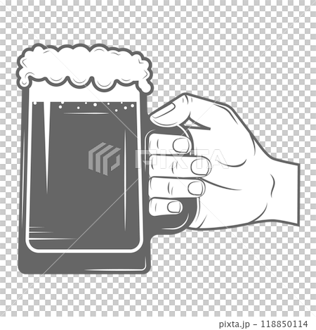Set of Two-color Beer Craft Icons.. Item 10 Set of Two-color Beer Craft Icons.. Item 10 118850114