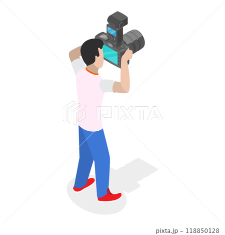 3D Isometric Flat  Set of People Hobbies. Item 5 118850128