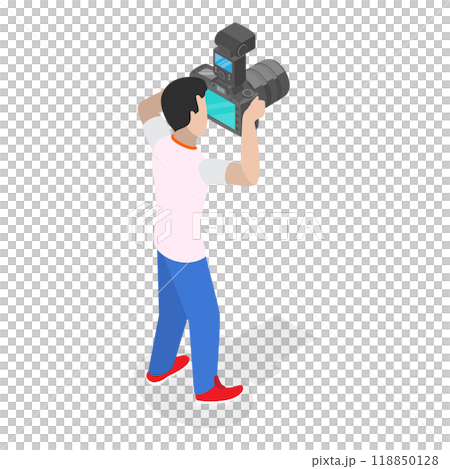 3D Isometric Flat  Set of People Hobbies. Item 5 118850128