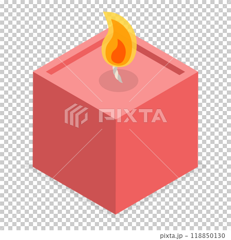 3D Isometric Flat Set of Candles. Item 5 3D Isometric Flat Set of Candles. Item 5 118850130
