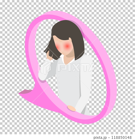 3D Isometric Flat  Illustration of Character Faces. Item 2 118850148