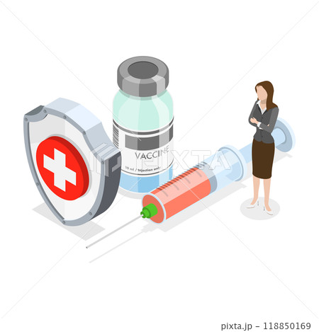 3D Isometric Flat Illustration of Human Papillomavirus Prevention. Item 1 3D Isometric Flat Illustration of Human Papillomavirus Prevention. Item 1 118850169