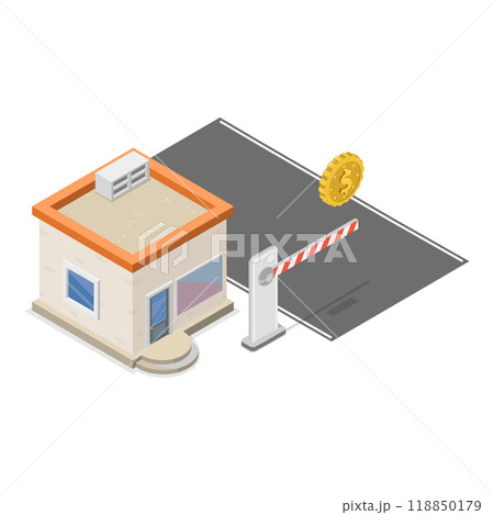 3D Isometric Flat Illustration of Electronic Tolls. Item 5 3D Isometric Flat Illustration of Electronic Tolls. Item 5 118850179