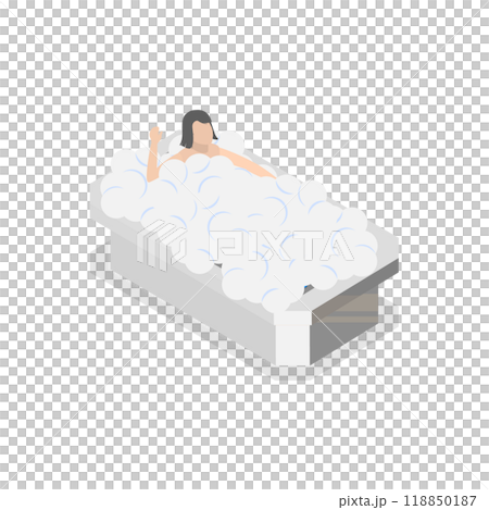 3D Isometric Flat Illustration of Home Skin Care Procedures. Item 3 3D Isometric Flat Illustration of Home Skin Care Procedures. Item 3 118850187