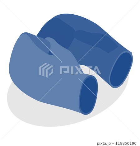 3D Isometric Flat  Set of Gloves. Item 3 118850190