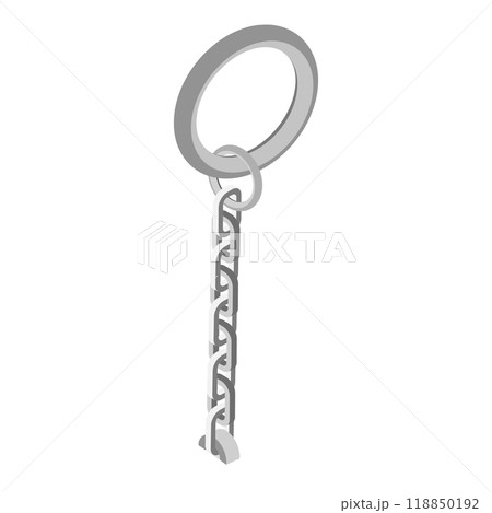 3D Isometric Flat  Set of Keychains. Item 3 118850192
