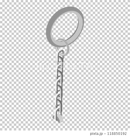 3D Isometric Flat  Set of Keychains. Item 3 118850192