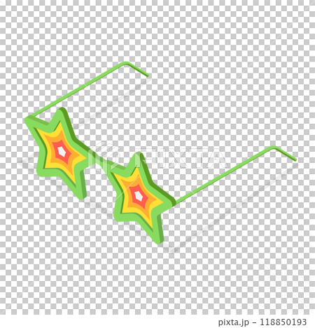 3D Isometric Flat  Set of Groovy Sunglasses. Item 3 118850193