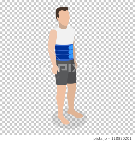 3D Isometric Flat  Illustration of Rehabilitation After Trauma. Item 3 118850201