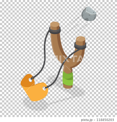 3D Isometric Flat Set of Slingshot Animation Shots. Item 1 3D Isometric Flat Set of Slingshot Animation Shots. Item 1 118850203