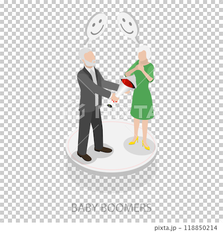 3D Isometric Flat Illustration of Social Generations. Item 5 3D Isometric Flat Illustration of Social Generations. Item 5 118850214