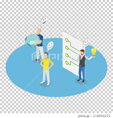 3D Isometric Flat Illustration of Charisma Benefits. Item 3 3D Isometric Flat Illustration of Charisma Benefits. Item 3 118850215