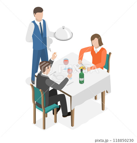 3D Isometric Flat Set of Smoking People. Item 3 3D Isometric Flat Set of Smoking People. Item 3 118850230
