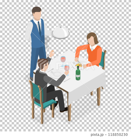 3D Isometric Flat Set of Smoking People. Item 3 3D Isometric Flat Set of Smoking People. Item 3 118850230