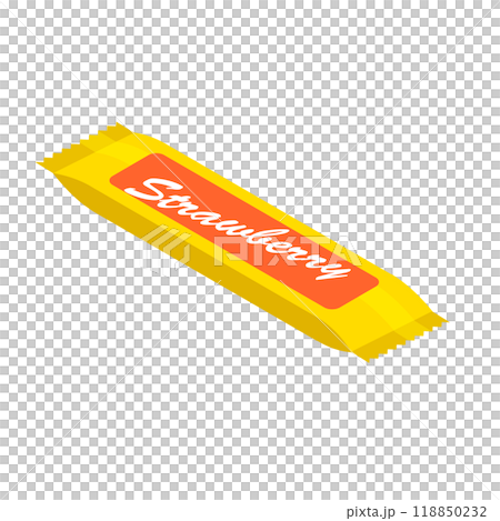3D Isometric Flat  Set of Snack Packages. Item 3 118850232