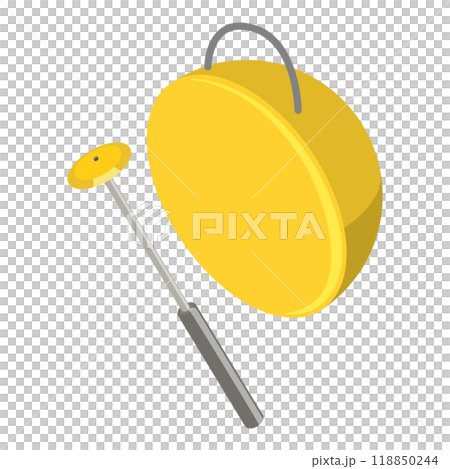 3D Isometric Flat  Set of Korean Music Instruments. Item 1 118850244