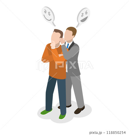 3D Isometric Flat  Set of Gossips. Item 1 118850254