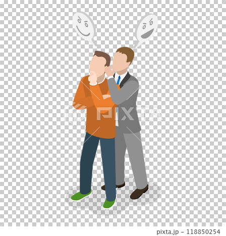 3D Isometric Flat  Set of Gossips. Item 1 118850254