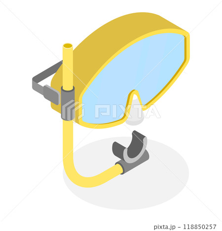 3D Isometric Flat  Set of Dive Glasses. Item 2 118850257
