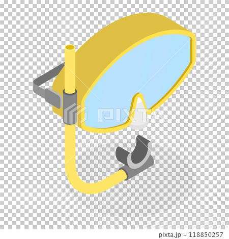 3D Isometric Flat  Set of Dive Glasses. Item 2 118850257