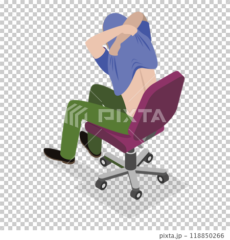 3D Isometric Flat  Set of Undressing People. Item 5 118850266