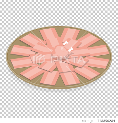 3D Isometric Flat Set of Korean Food. Item 4 3D Isometric Flat Set of Korean Food. Item 4 118850284