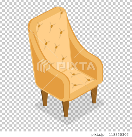 3D Isometric Flat  Set of Furniture. Item 1 118850305