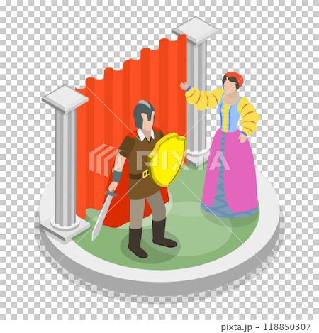 3D Isometric Flat  Illustration of Campus Classes. Item 2 118850307