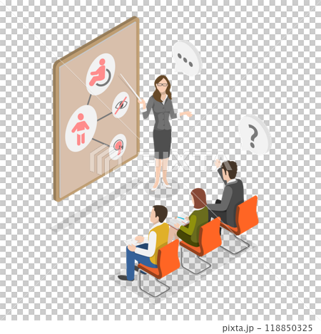 3D Isometric Flat Illustration of Support Kids With Special Needs. Item 2 3D Isometric Flat Illustration of Support Kids With Special Needs. Item 2 118850325
