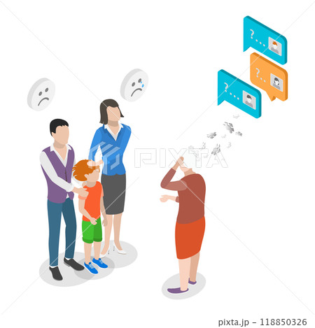 3D Isometric Flat  Illustration of Dementia. Item 1 118850326