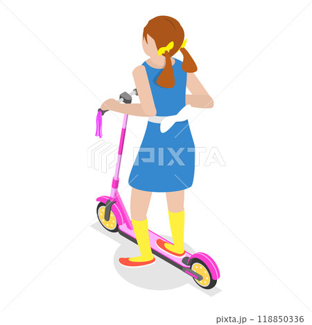 3D Isometric Flat  Illustration of Happy Children. Item 3 118850336