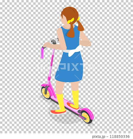 3D Isometric Flat  Illustration of Happy Children. Item 3 118850336