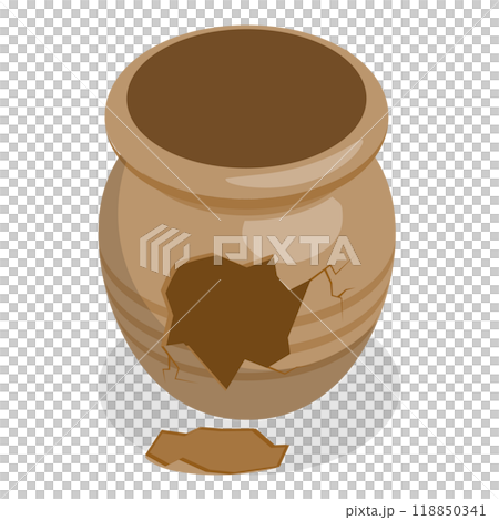 3D Isometric Flat  Set of Antique Pottery. Item 3 118850341