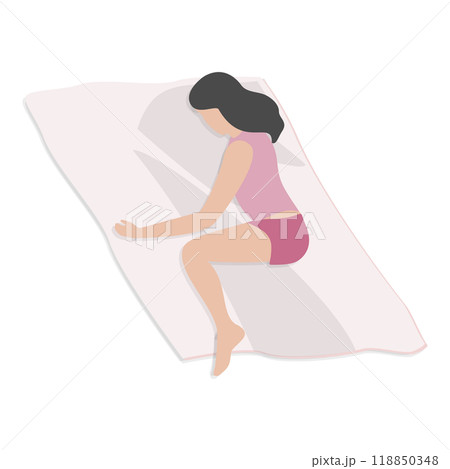 3D Isometric Flat Set of Men And Women Sleeping Poses. Item 3 3D Isometric Flat Set of Men And Women Sleeping Poses. Item 3 118850348