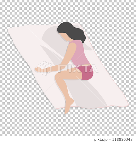 3D Isometric Flat Set of Men And Women Sleeping Poses. Item 3 3D Isometric Flat Set of Men And Women Sleeping Poses. Item 3 118850348