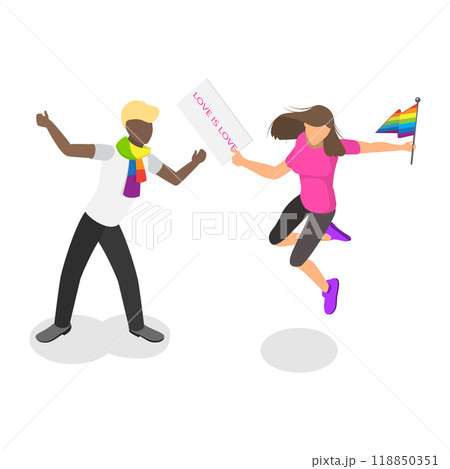 3D Isometric Flat  Illustration of LGBT Community. Item 2 118850351