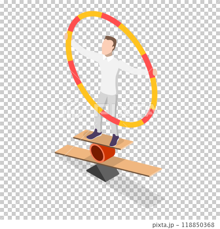 3D Isometric Flat Set of Circus Characters. Item 1 3D Isometric Flat Set of Circus Characters. Item 1 118850368
